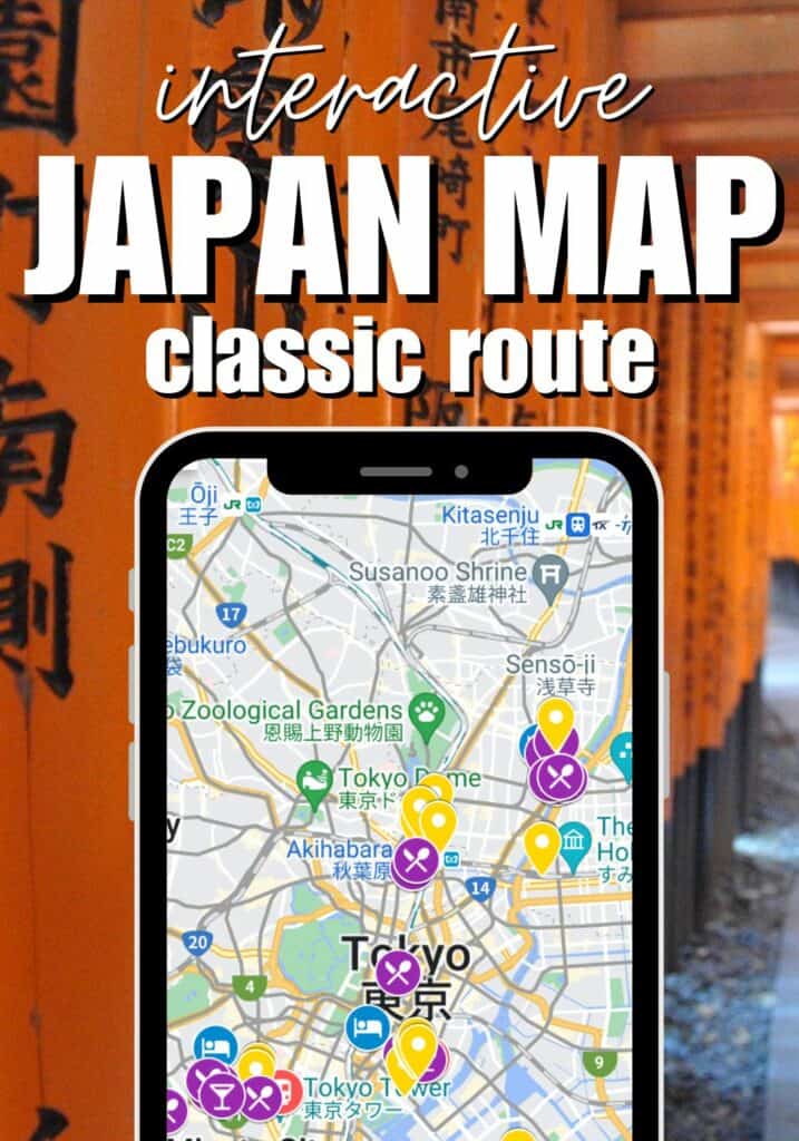 Japan Classic Route Map Graphic