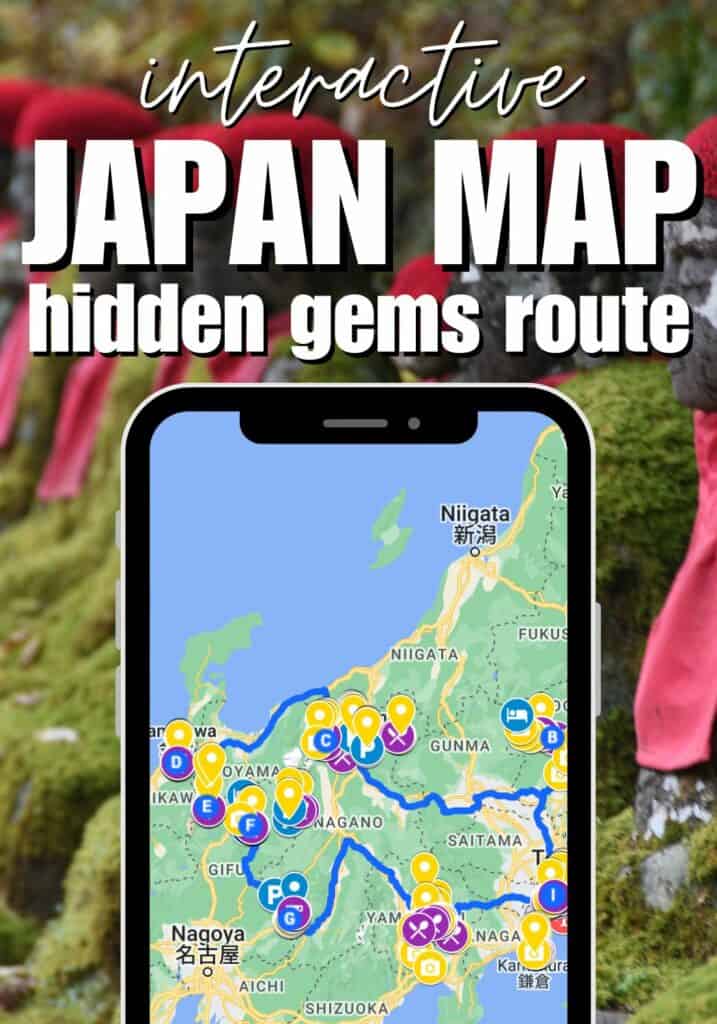 Japan Hidden Gems Route Map Graphic