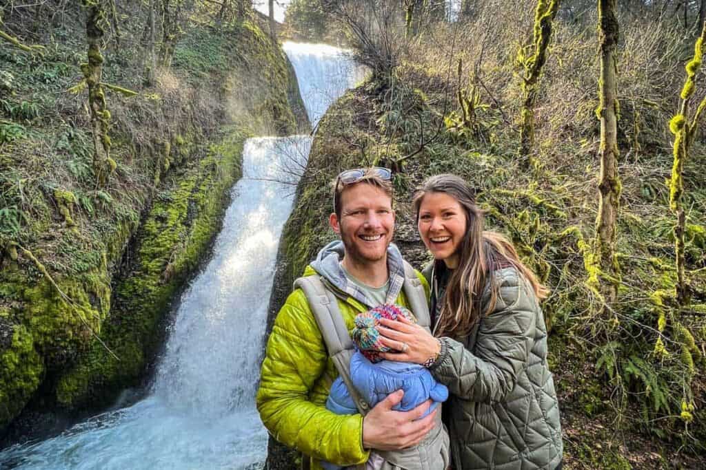 Bridal Veil Falls near Portland Oregon in the Columbia River Gorge