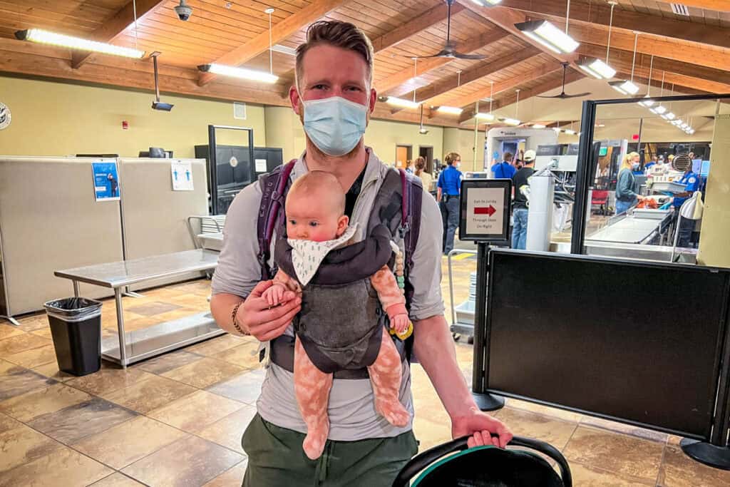 Flying with baby toddler airport security TSA