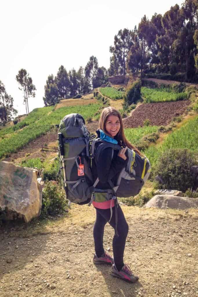 Katie backpacking