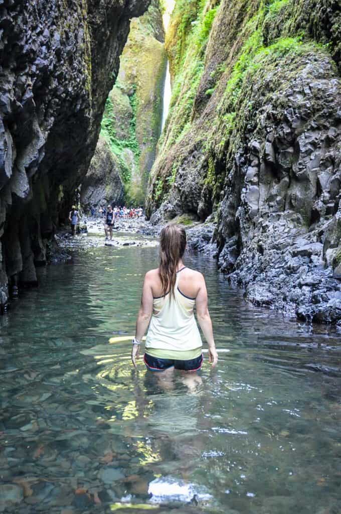 Lower Oneonta Falls near Portland, Oregon in the Columbia River Gorge