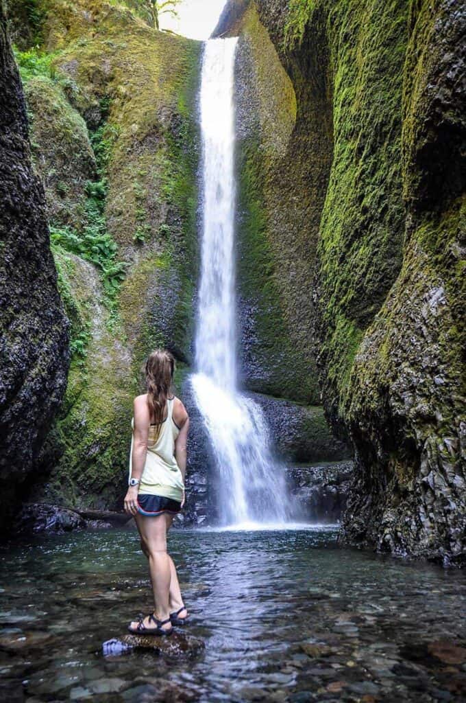 Lower Oneonta Falls near Portland, Oregon in the Columbia River Gorge