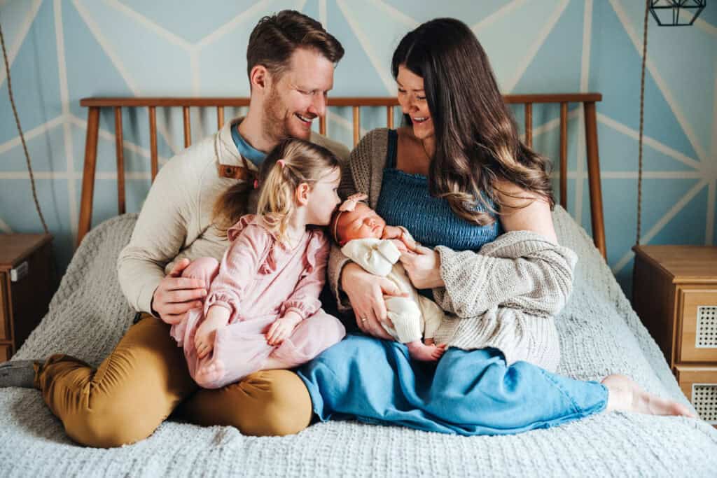 Birth story newborn photo shoot