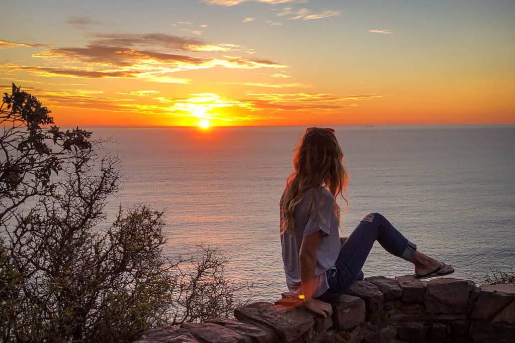 Chapmans Peak Lookout sunset Cape Town