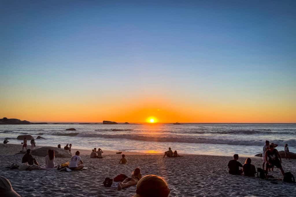 Clifton 2nd Beach sunset Cape Town